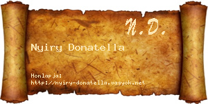 Nyiry Donatella névjegykártya